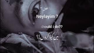 Yandim Ay Aman | Lyrics with Urdu   English   Arabic Subtitles | Slowed   Reverb | Sad song
