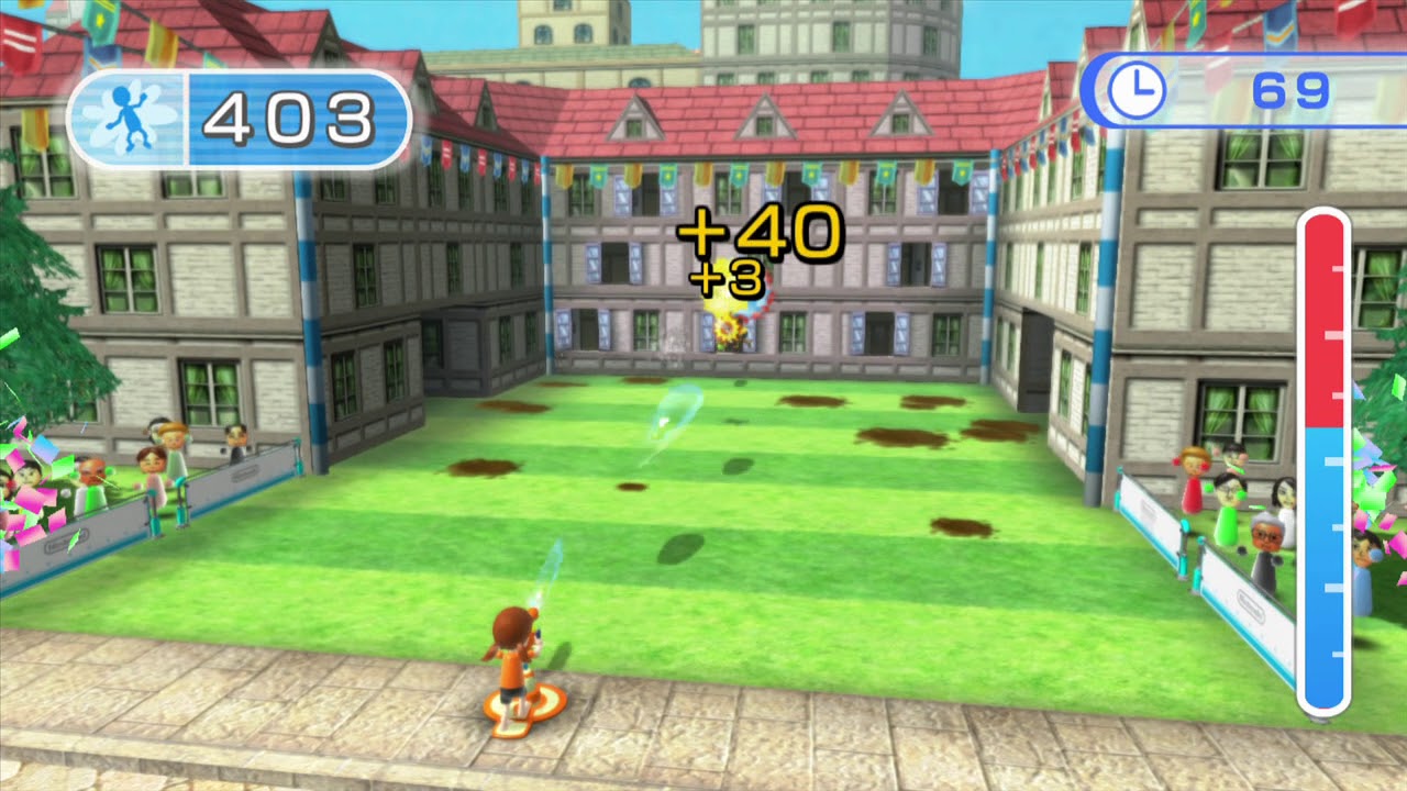 Wii Fit U] Hosedown-Beginner 1263 (Play as Lucia) 足踏み水鉄砲