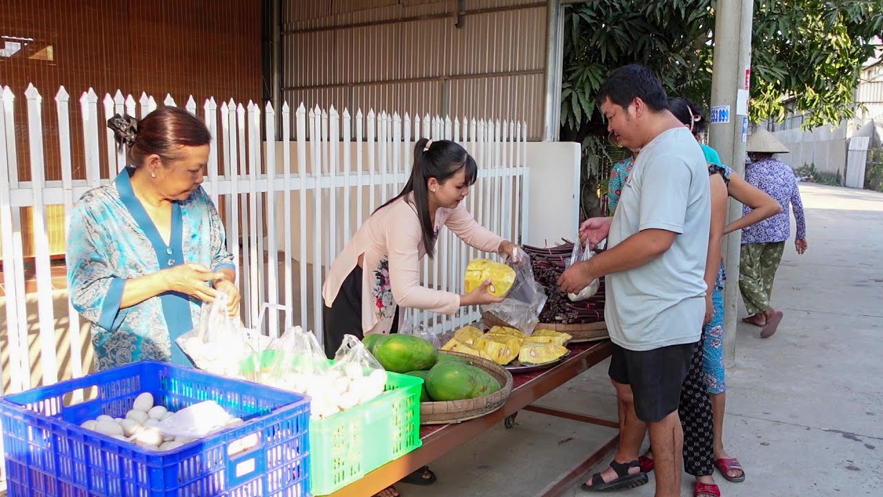 Chị Linh Mua Ủng Hộ 600 Trứng Vịt và Mít Đu Đủ Bông Súng của Gia Đình Tặng Bà Con | HQ #1504