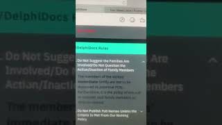 Reddit rules regarding Delphi