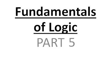 Fundamentals of Logic - Part 5 (Truth Tables)