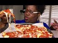 PIZZA MUKBANG WITH GIANT PEPPERONI  + RECIPE