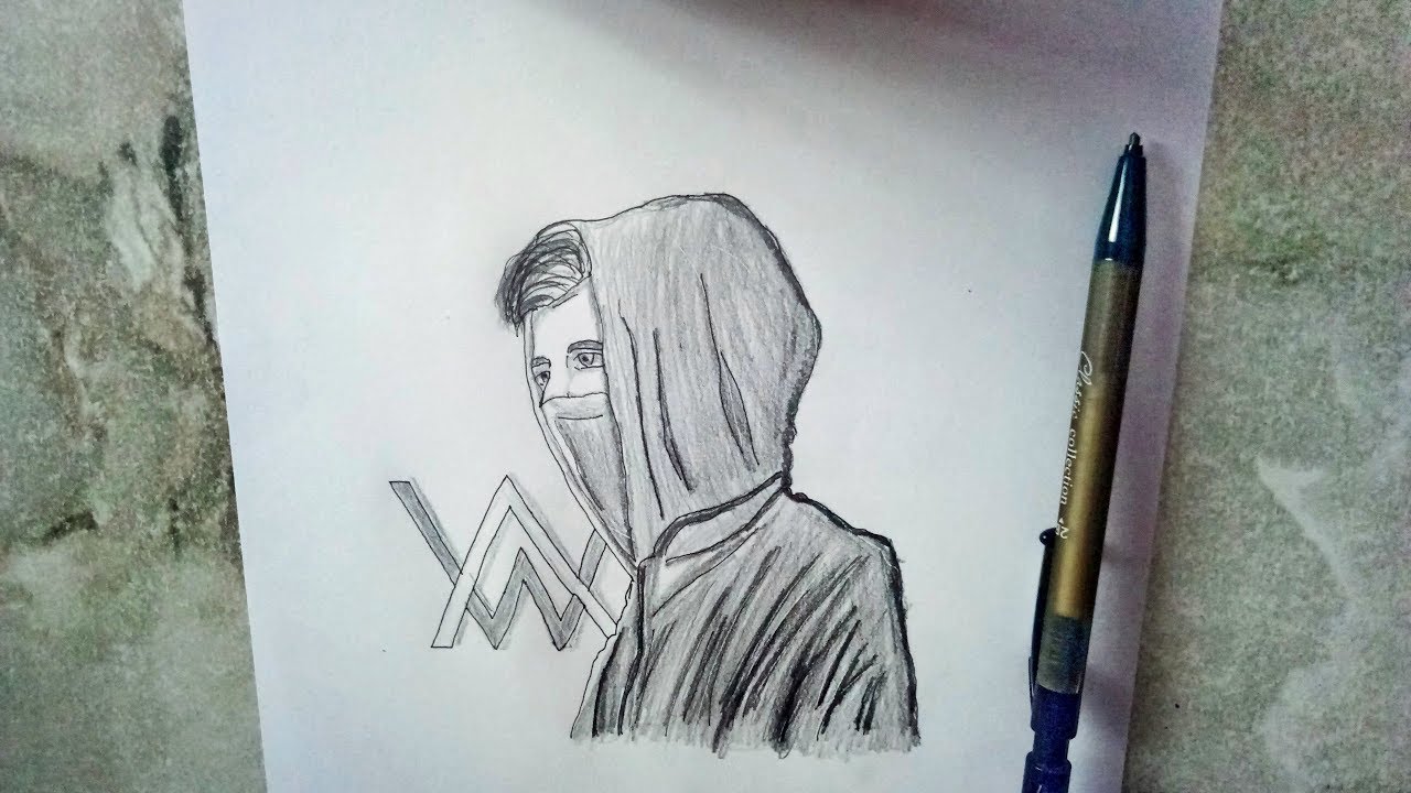 Silkas Vidaus Zymeklis Alan Walker Drawing Hardlyneedtosay Com