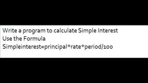 Write a program to calculate Simple Interest in C#