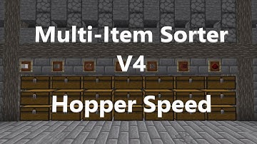 Multi Item Sorter V4 | Hopper Speed | Minecraft Java Edition 1.16.2+