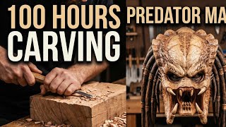 I Spent 100 Hours Carving a Predator Mask from Wood.