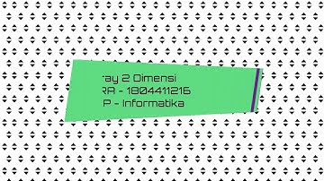 Program Array 2 Dimensi menggunakan NetBeans IDE