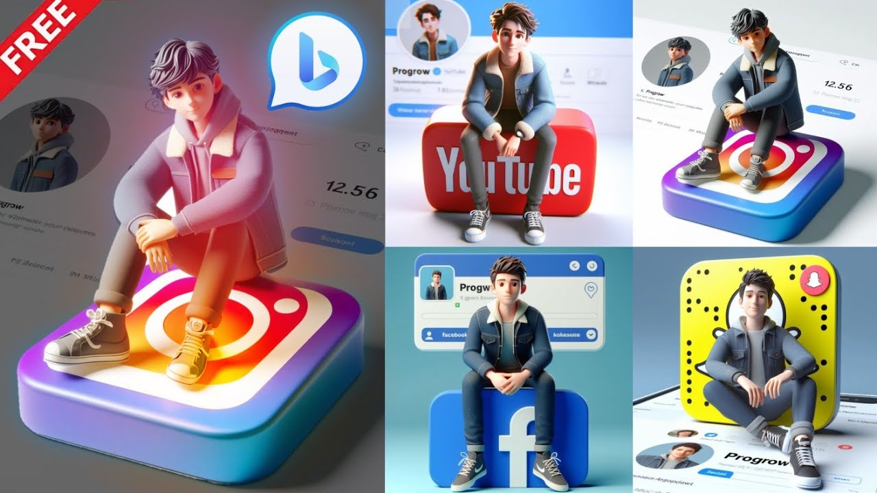 How To Create 3D Ai Social Media Boy Image | Trending Social Media ...
