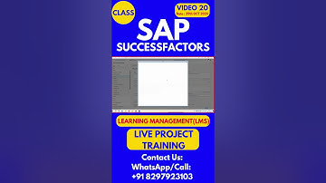 SAP SuccessFactors LMS Training Online Tutorial Class 20 29th OCT 2025 #sapsuccessfactorstraining