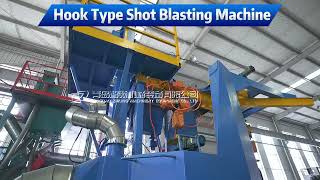 Hook-type shot blasting machine