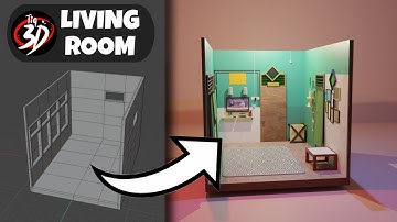 Living Room in Blender 2.83 - 3D Modelling Timelapse