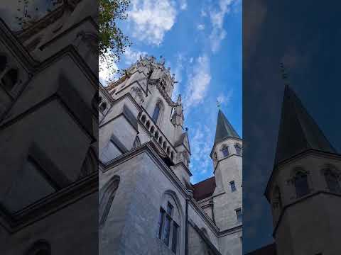Cathedral In Munich Germany With Church Bells Sounds 