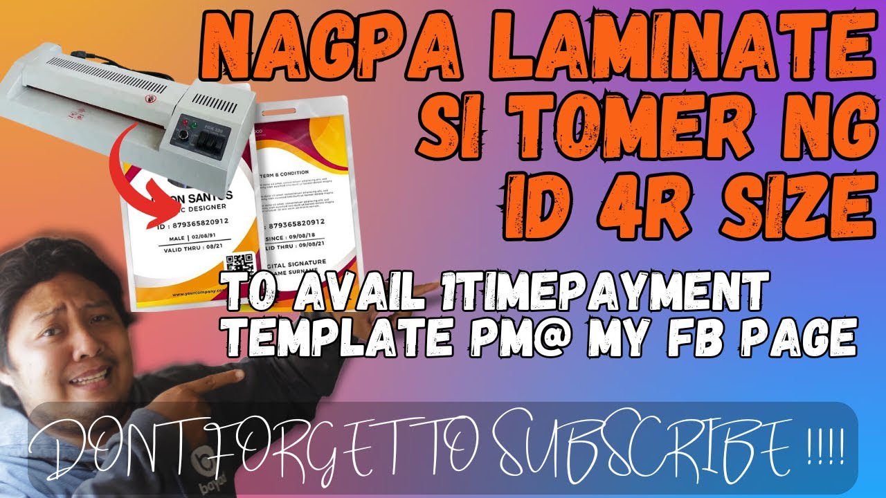 PAANO AKO NAG LALAMINATE NG 4R SIZE ID | PRINTING BUSINESS GUIDE - YouTube