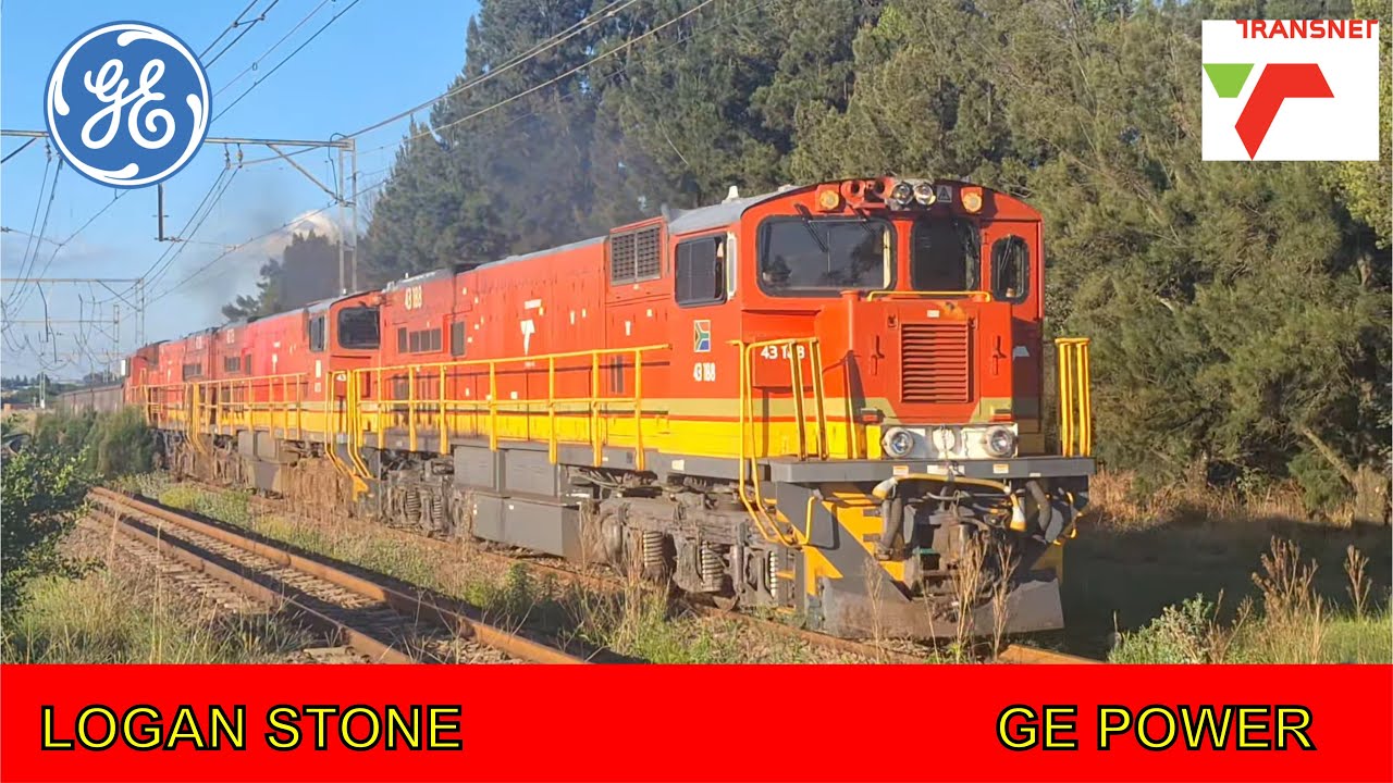 GE diesel power, Transnet class 43 with a coal train. #train # ...