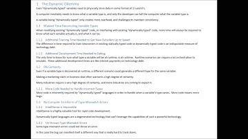 Dynamic Typing Debate