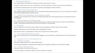 Dynamic Typing Debate