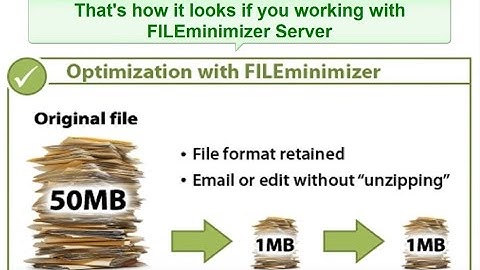 FILEminimizer Server backup solution - reduce, shrink file size - balesio AG