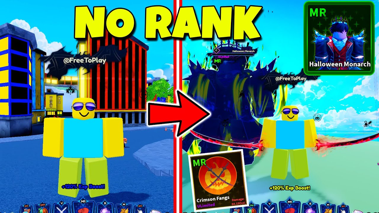 I got the PERMANENT MR-Rank *HALLOWEEN MONARCH* using NO RANK Account in Arise Crossover | Roblox