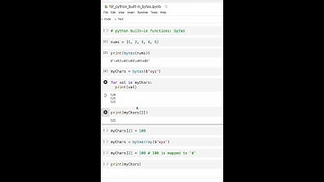 Python built-in function: bytes()