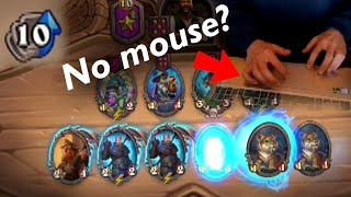 Brann Khadgar exodia combo using a touchpad | Hearthstone Battlegrounds