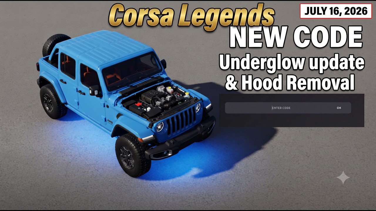 NEW UNDERGLOW & HOOD REMOVAL! + NEW CODES | Corsa Legends Roblox
