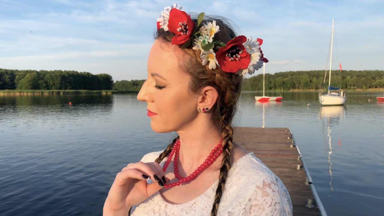 DIY Wianek w stylu folkowym biało-czerwony 🇵🇱 jak zrobić podwójny naszyjnik z koralików