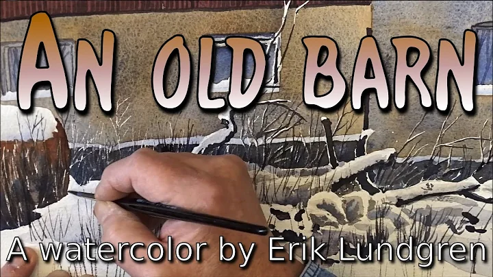An old barn - A watercolor by Erik Lundgren