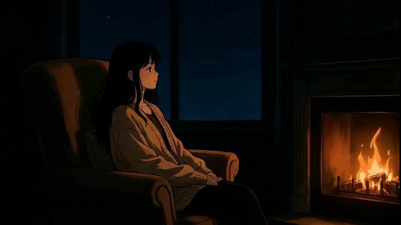 Gentle Campfire at Night 🔥 | 8 Hours of Soft Crackling Fire for Deep Sleep & Relaxation