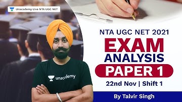 Paper Analysis Memory Based | NTA UGC NET 2021 | Paper 1 | 22nd Nov Shift 1 | Talvir Singh