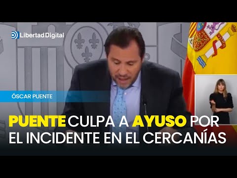 Óscar Puente culpa a Ayuso de las incidencias ocasionadas en cercanías