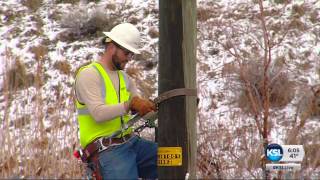 Crews work to return power after powerful wind storm
