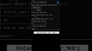 What are Control Flow Functions in MySQL | IF and IFNULL Functions | MySQL Functions #shorts #mysql