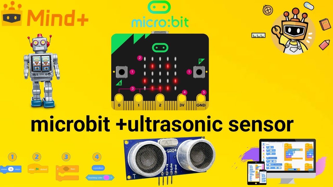 How to Use Ultrasonic Sensor with Micro:bit | Distance Sensor Tutorial ...
