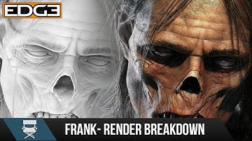Character Sculpt Workflow Tutorial - Frank Render Breakdown \ Zbrush \ Keyshot \ Photoshop \ HD