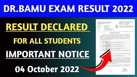 Dr.Bamu Exam 2022 Latest Updates 🔥🥳🎉❣️ | Result Declared