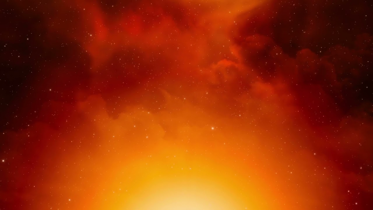 10 HOURS｜Orange Deep Space Background Video