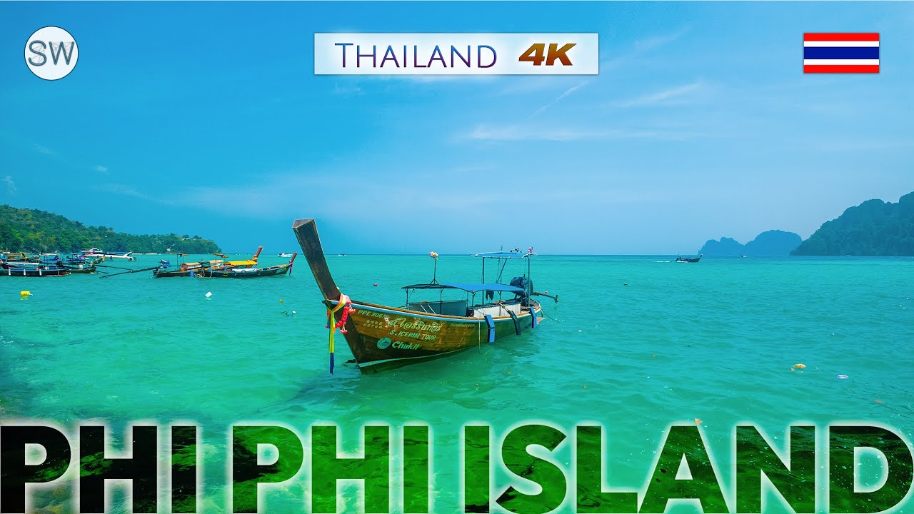 Phi Phi Island | Street Walk | Loh Dalum Beach | Krabi | Thailand | Walk Tour | 4K | Shadow Walker