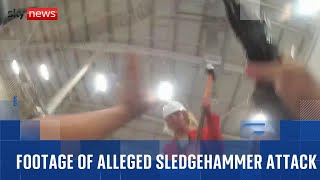 Bodycam Footage Of Alleged Sledgehammer Attack On Police Shown At Palestine Action Trial