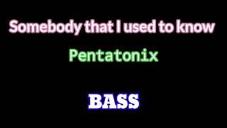 Somebody that I used to know - BASS (Pentatonix)