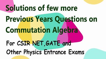 Previous Years Solutions-2 | Commutation Algebra | Quantum Mechanics | CSIR NET| GATE| IIT JAM| MSc