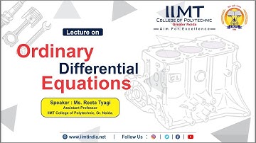Ordinary Differential Equations | Best Polytechnic College | IIMT Group of Colleges Delhi NCR