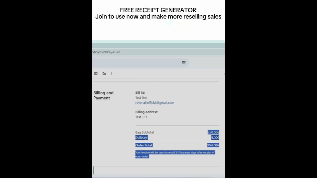 Free Receipt Generator Reselling
