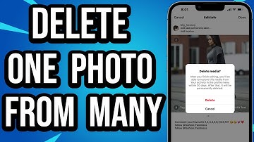 How To Delete One Photo From Multiple Photos On Instagram
