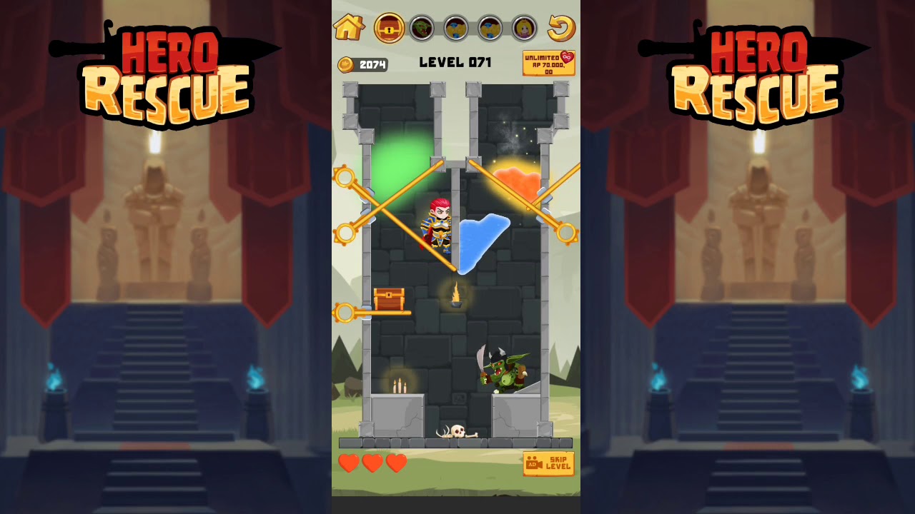 Hero Rescue Level 71-80 - YouTube