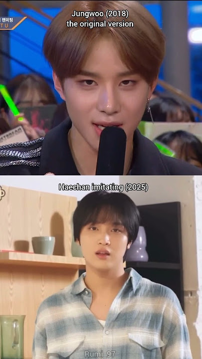 It's spot on down to the expressions 💚 #haechan #jungwoo #nct127