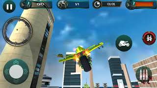 Futuristic Robot Flying Bike War Simulator screenshot 2