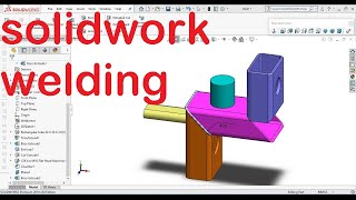 solid work weldments tutorial | weld bead | 3D sketch | structural members | gusset | hole wizard |