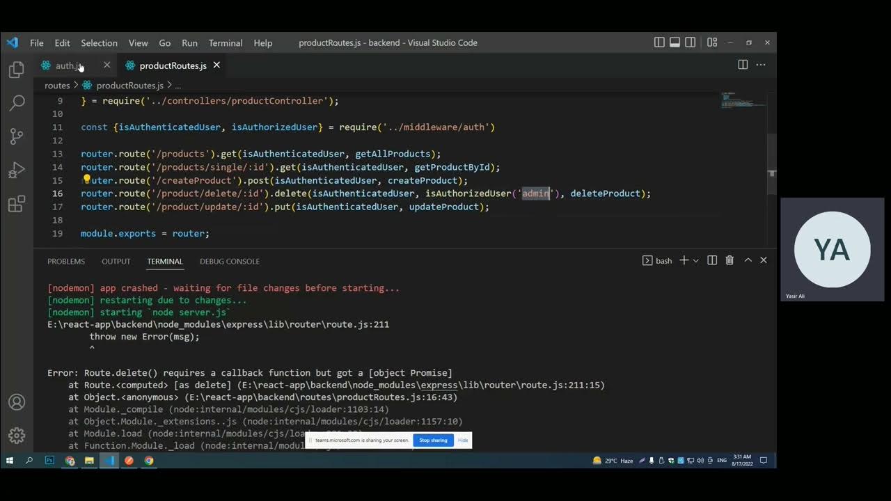 Role Based Authorization in MERN Stack - YouTube