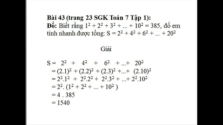 Bài 43trang 23 sgk toán 7 tập 1 năm 2024