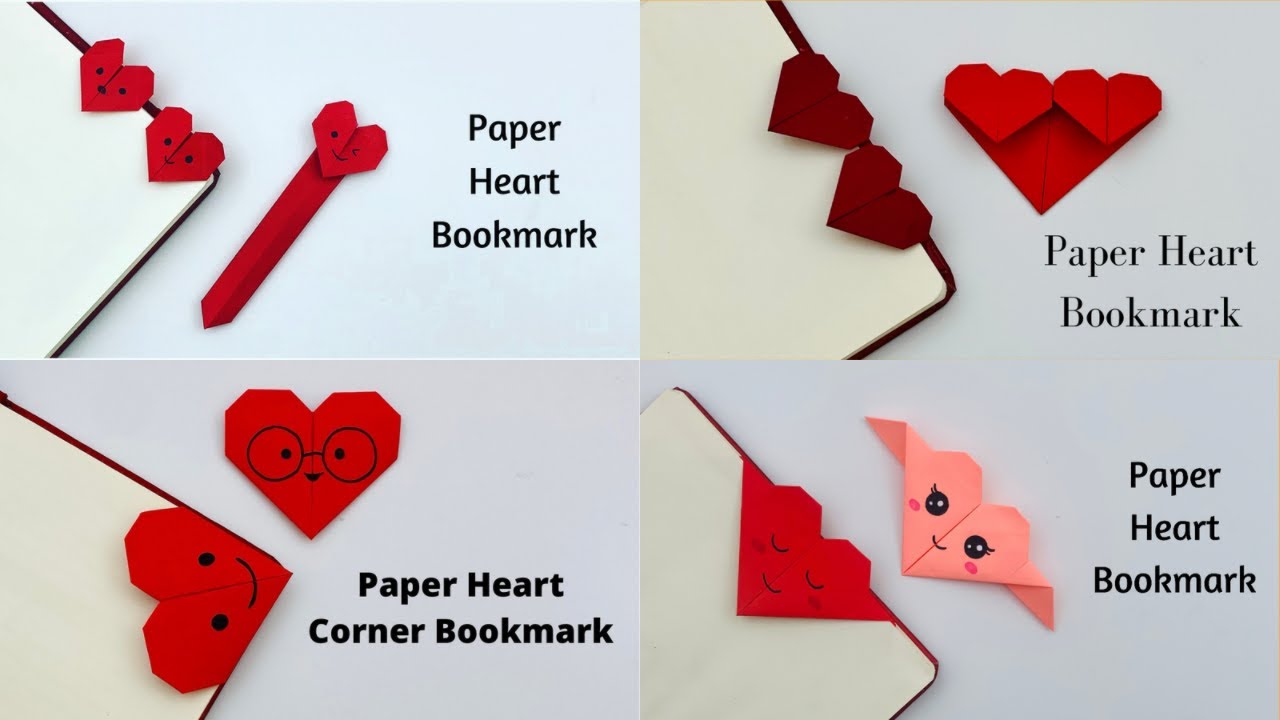 Valentine's Day Craft - DIY Heart Bookmark with Post-it(R) Notes, How to  Fold Paper Origami Heart 